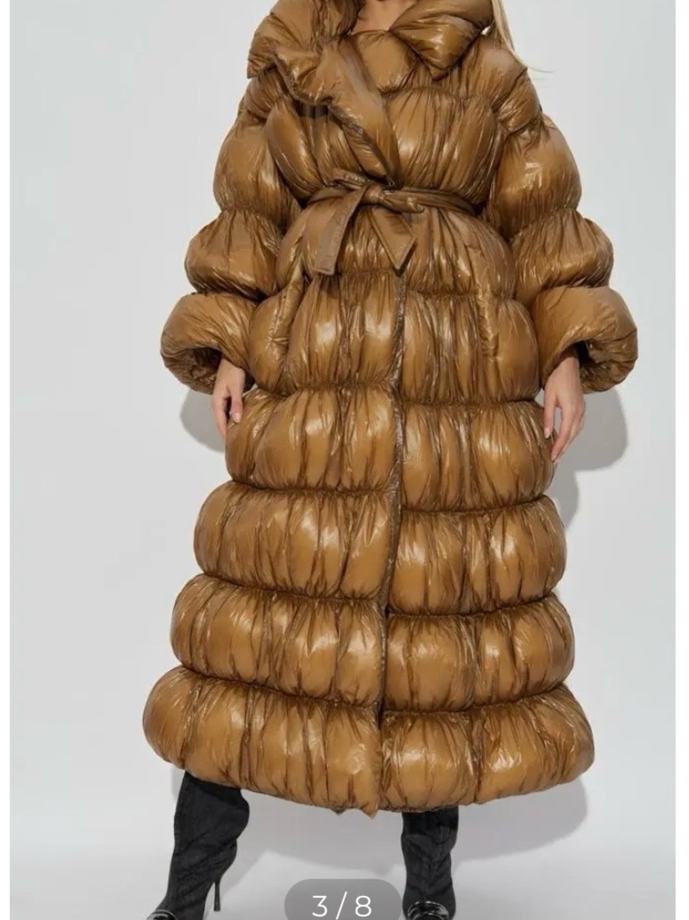 SEARCHING FOR Diesel Brown Oversized Puffer Coat - Picture 2 of 2
